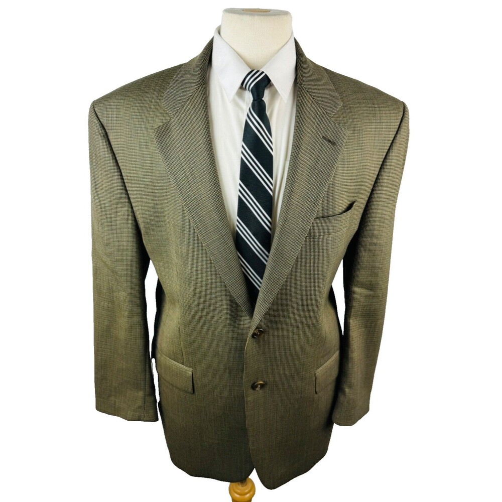 RALPH LAUREN MENS 44R BROWN CANADA SOFT 100% WOOL BLAZER SPORT COAT SUIT JACKET